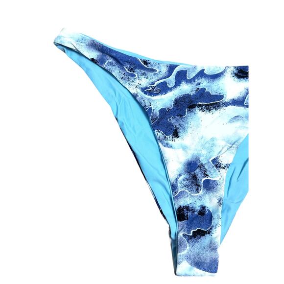 Royalty By Maluma Bikini Bottoms Cheeky Cut Camo Print High Quality Blue XL NWT - Picture 3 of 10